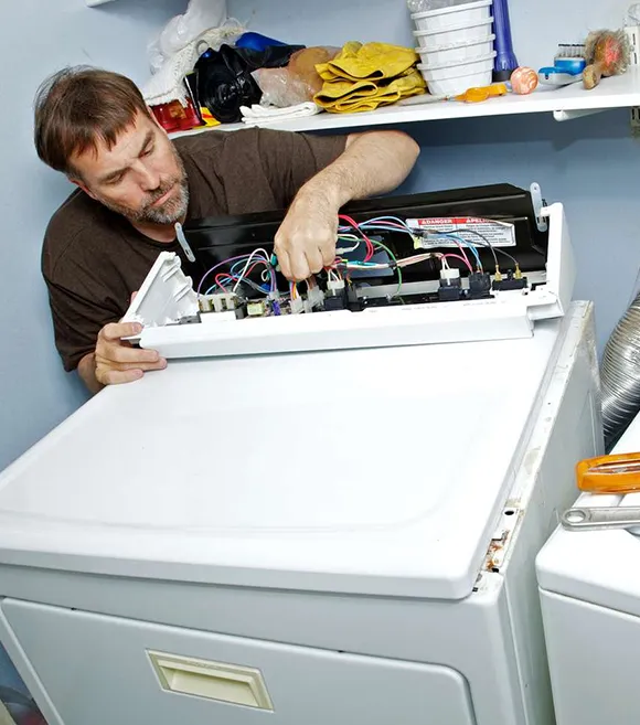 Trusted appliance repair service technician fixing home appliances.